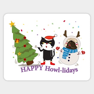 Happy Howl-lidays! Magnet